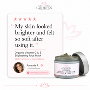 Glimmer Goddess® Organic Skin Care Organic Vitamin C & E Brightening Face Mask Masks & Peels White Smoke 2 oz.,4 oz.