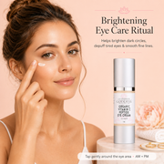 Glimmer Goddess® Organic Skin Care Organic Vitamin C Eye Serum – Peptide Treatment for Dark Circles For Eyes Bisque