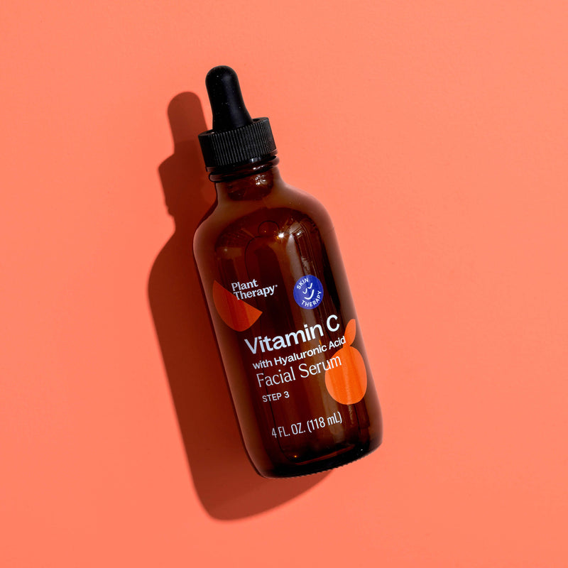 Plant Therapy Vitamin C with Hyaluronic Acid Facial Serum Hair & Skin Care Salmon 1 oz,4 oz