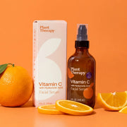 Plant Therapy Vitamin C with Hyaluronic Acid Facial Serum Hair & Skin Care Sandy Brown 1 oz,4 oz