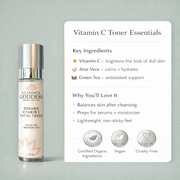 Glimmer Goddess® Organic Skin Care Organic Vitamin C Facial Toner – Natural Brightening Astringent Cleansers & Scrubs White Smoke