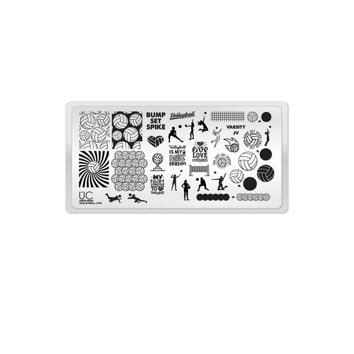 UberChic Beauty Volleyball Life Stamping Plate Black