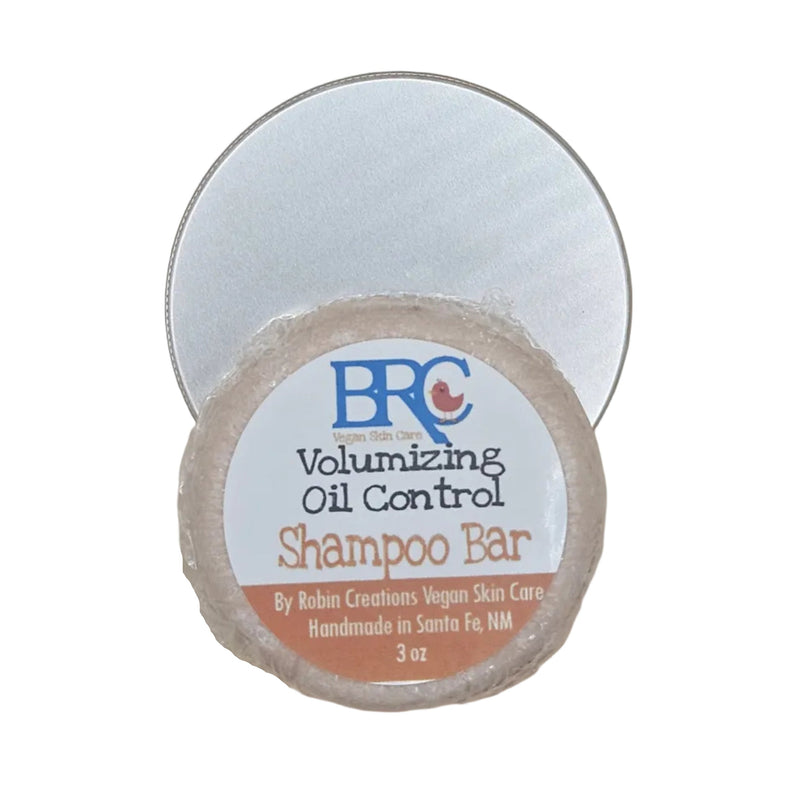 By Robin Creations Volumizing Shampoo Bar for Oily Scalp Control Shampoo White Smoke 1 Bar with Storage Tin