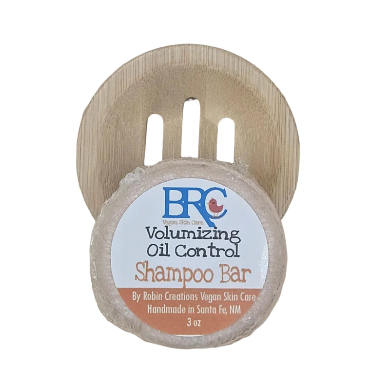 By Robin Creations Volumizing Shampoo Bar for Oily Scalp Control Shampoo White Smoke 1 Bar with Bamboo Tray