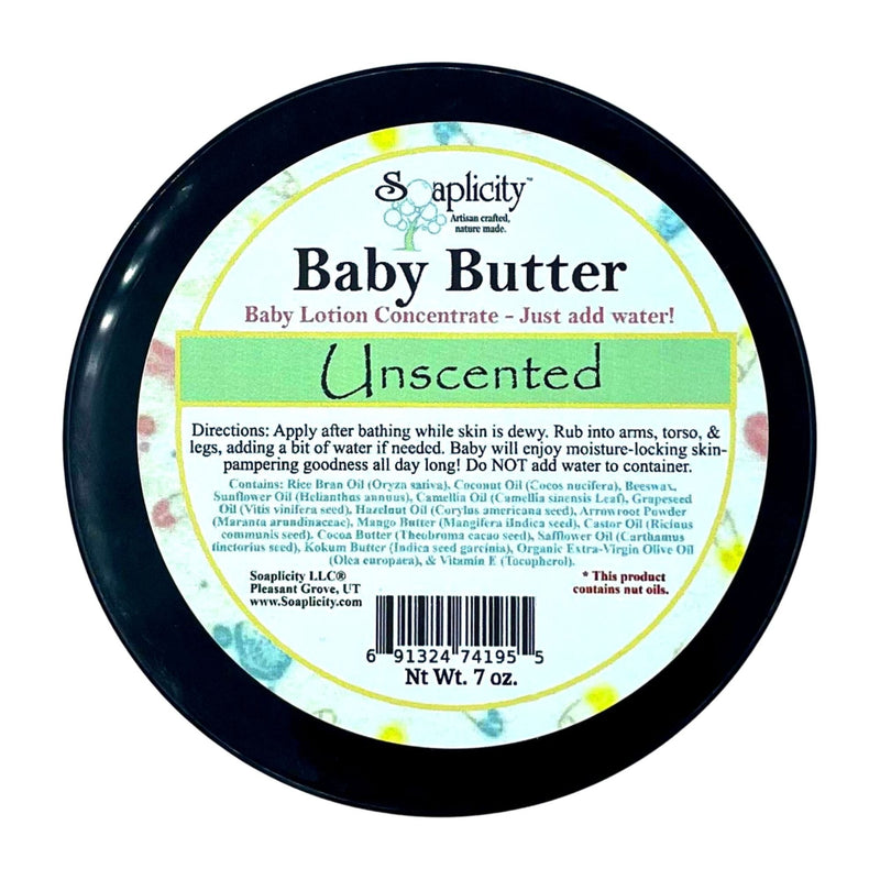 Soaplicity Baby Lotion Body Butter - Unscented for Infants & Toddlers Baby Lotion Lavender
