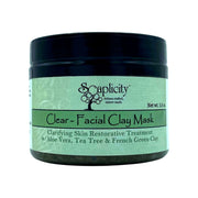 Soaplicity Clear Facial Clay Mask Facial Masks Dark Sea Green