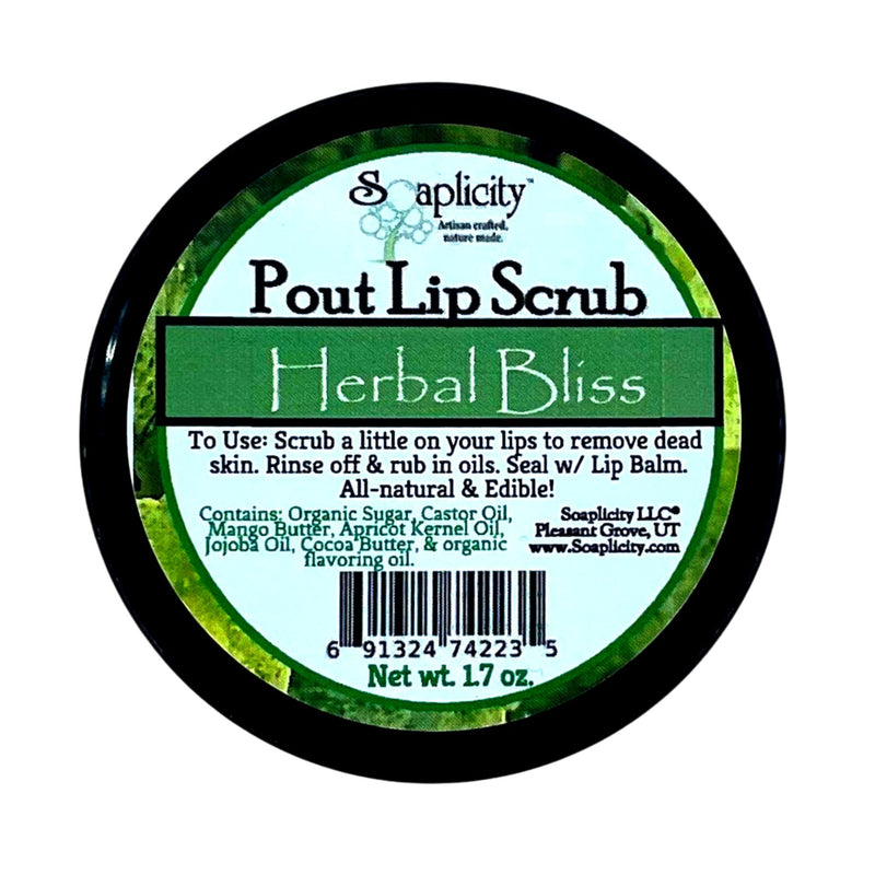 Soaplicity Herbal Bliss Pout Lip Scrub Lip Scrubs Black