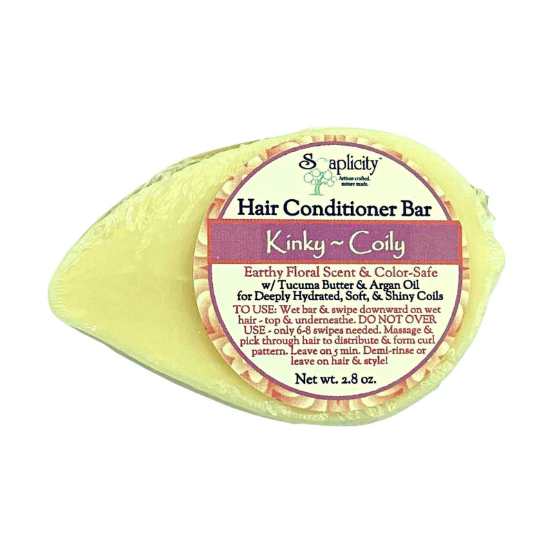Soaplicity Hair Conditioner Bar - Kinky Coily Hair Conditioner Bar Light Goldenrod