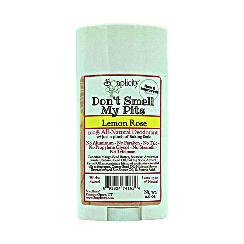 Soaplicity Don't Smell My Pits Natural Deodorant - Lemon Rose Deodorants Light Gray
