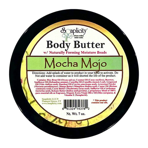 Soaplicity Mocha Mojo Body Butter with Natural Caffeine Body Butter Wheat