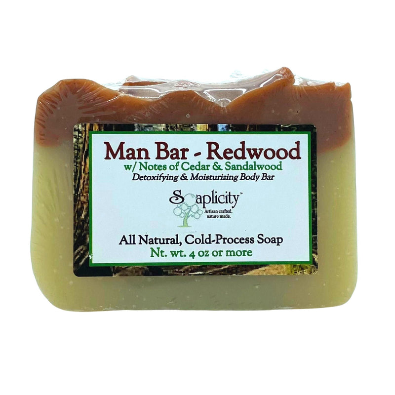 Soaplicity Redwood Soap Man Bar Soap Bar Gray