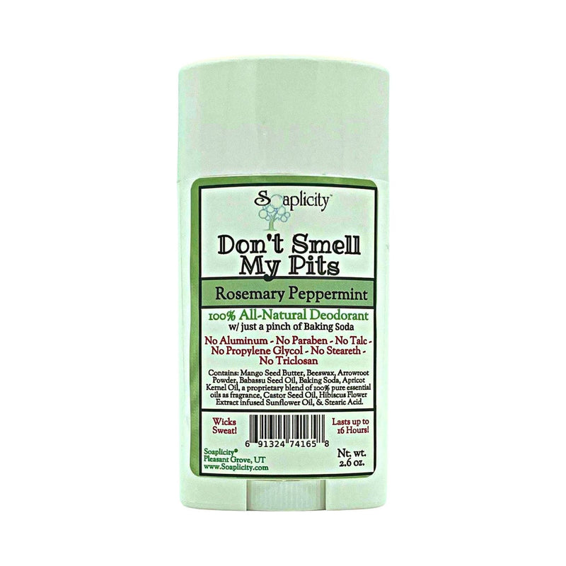 Soaplicity Don't Smell My Pits Natural Deodorant - Rosemary Peppermint Deodorants Light Gray