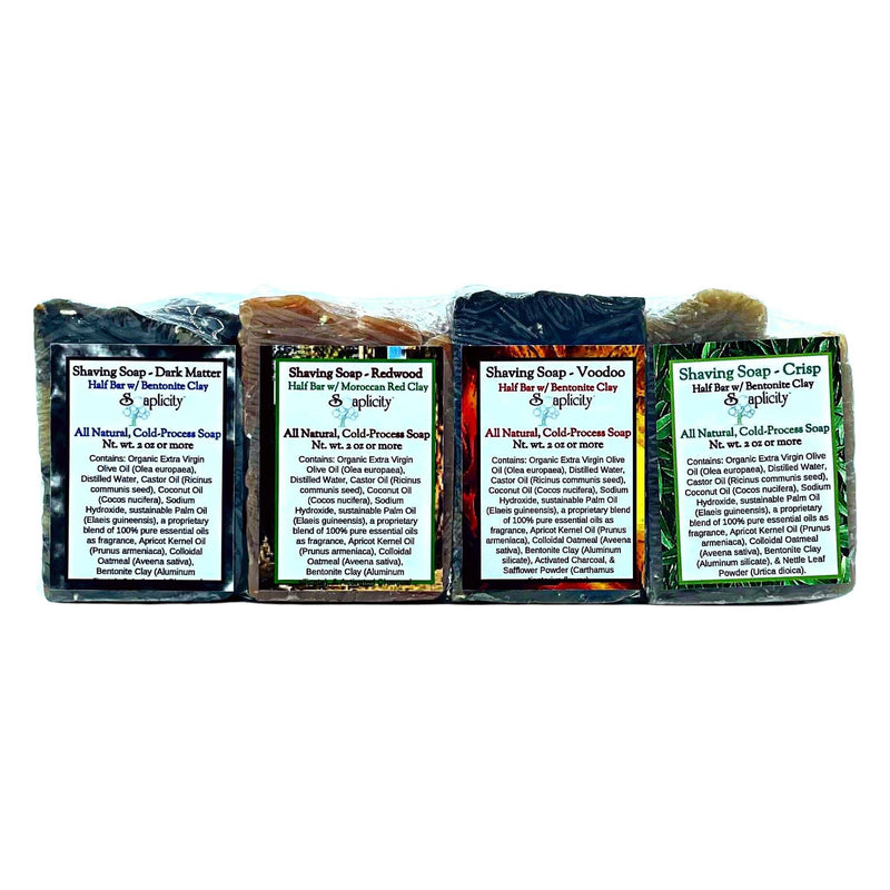 Soaplicity Men's Shaving Soap Sampler Set Shaving Soap Black