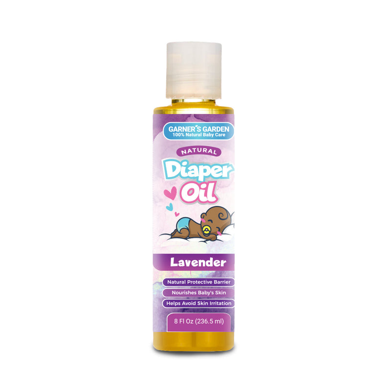 Garner's Garden Diaper Oil | Natural Baby Care White Smoke 8oz / Lavender Diaper Oil