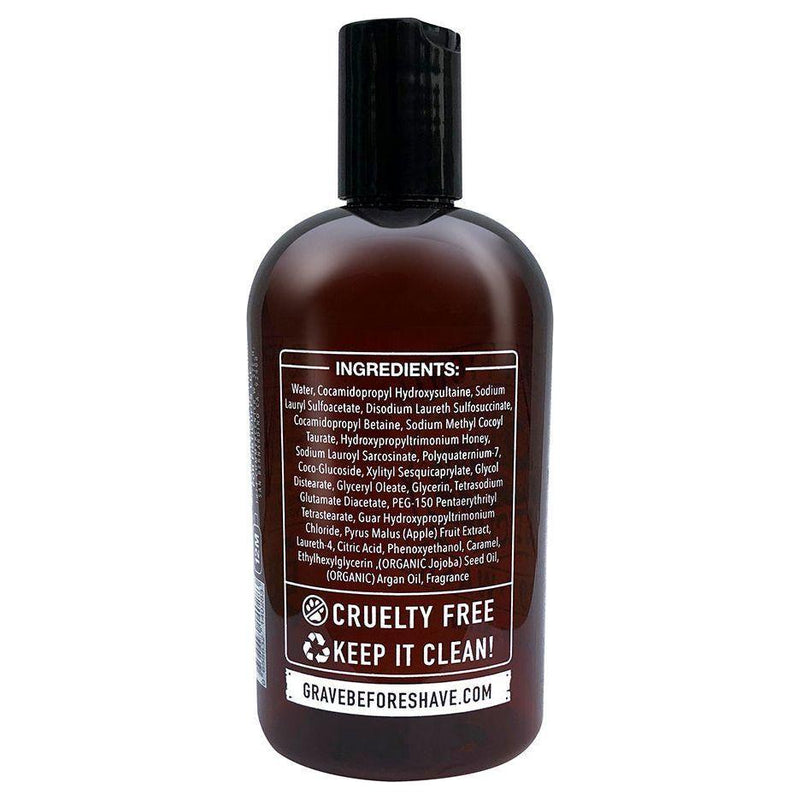 Grave Before Shave Fisticuffs Bay Rum Body Wash 12 oz. Bottle Soap/shampoo Black