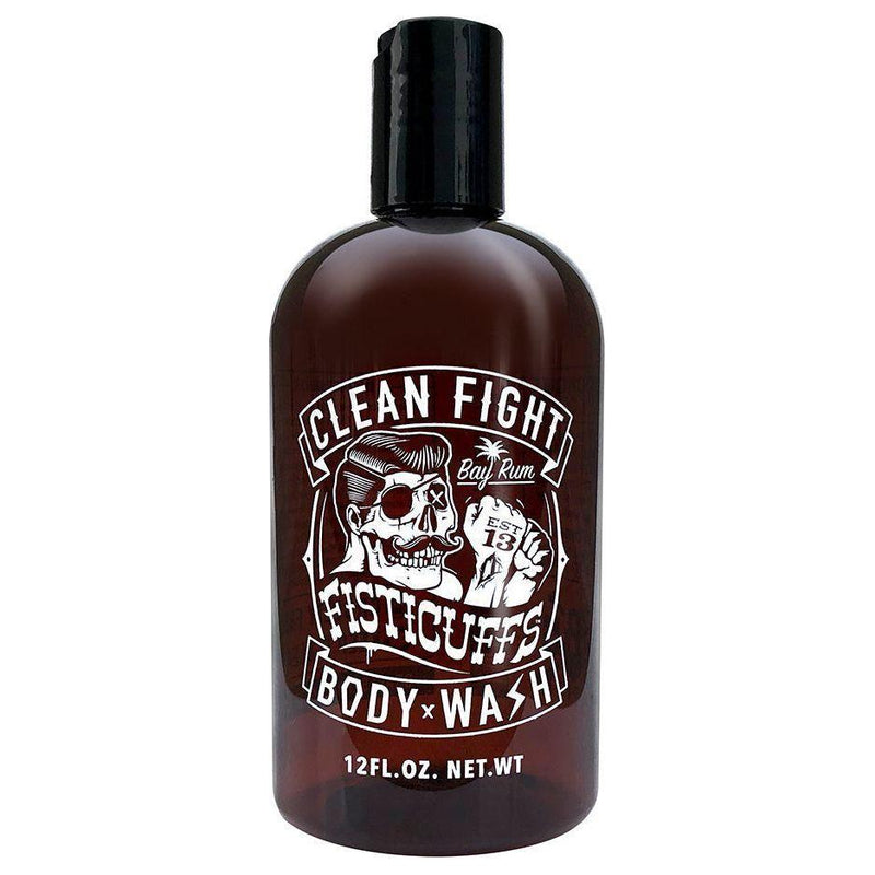 Grave Before Shave Fisticuffs Bay Rum Body Wash 12 oz. Bottle Soap/shampoo Black