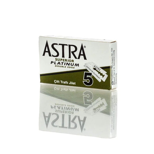 Astra Astra Superior Platinum Double Edge Razor Blades - 5 Pack Razor Blades Light Gray