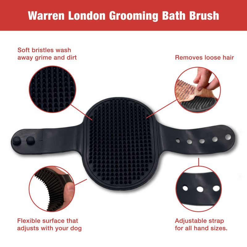 Warren London Grooming Bath Brush Pet Combs & Brushes White Smoke Red,Black