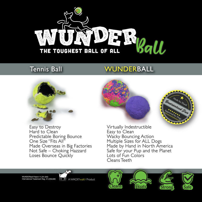 WACKYstore WUNDERball - Best Fetch Toy White Smoke (XL) Over 80 lbs. / Swirl,(XL) Over 80 lbs. / Orange,(XL) Over 80 lbs. / Green,(XL) Over 80 lbs. / Pink,(XL) Over 80 lbs. / Purple,(LARGE) up to 80 lbs. / Swirl,(LARGE) up to 80 lbs. / Orange,(LARGE) up to 80 lbs. / Green,(LARGE) up to 80 lbs. / Pink,(LAR