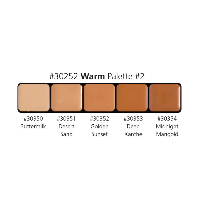 Graftobian Make-Up Company Glamour Crème™ Ultra HD Foundation Palettes Dark Salmon Warm #1,Warm #2,Warm #3,Neutral #1,Neutral #2,Neutral #3,Cool #1,Cool #2,Ultra-Lights