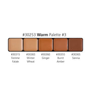 Graftobian Make-Up Company Glamour Crème™ Ultra HD Foundation Palettes Sienna Warm #1,Warm #2,Warm #3,Neutral #1,Neutral #2,Neutral #3,Cool #1,Cool #2,Ultra-Lights