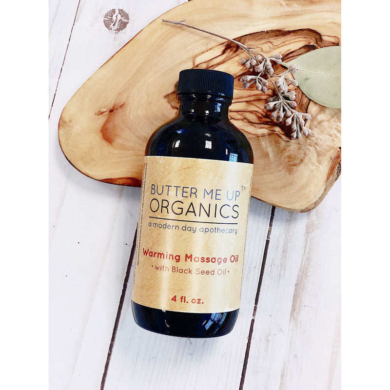 Butter Me Up Organics Organic Warming Massage Oil  / Muscle Ache Reliever Body Light Gray