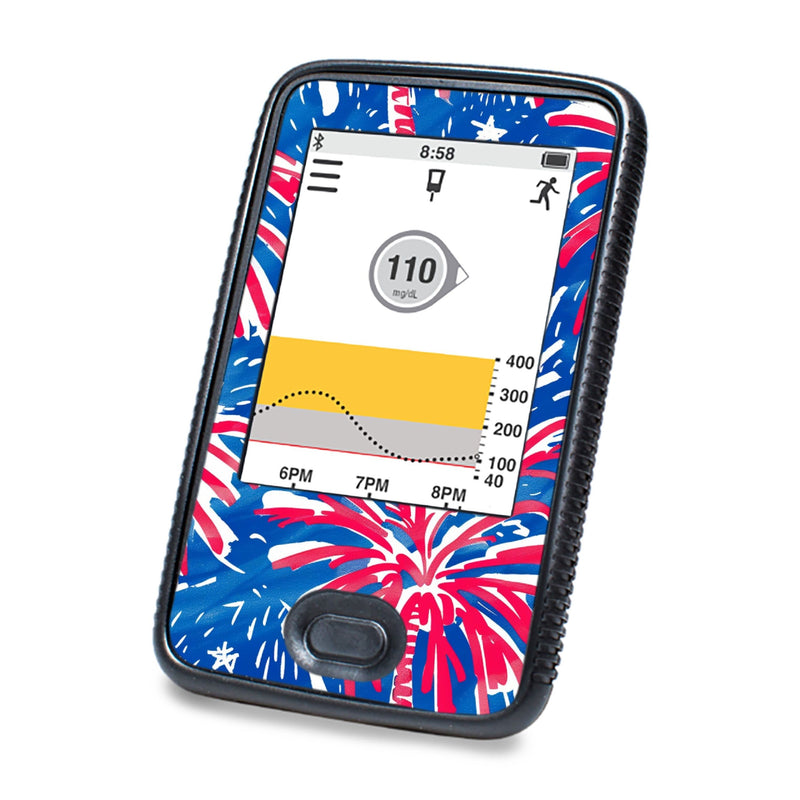 Peelz Watercolor Fireworks DEXCOM G6 Touchscreen Receiver Peelz/Stickers White Smoke