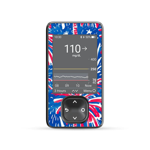 Peelz Watercolor Fireworks DEXCOM G7 and Stelo Touchscreen Receiver Sticker Peelz/Stickers Dim Gray