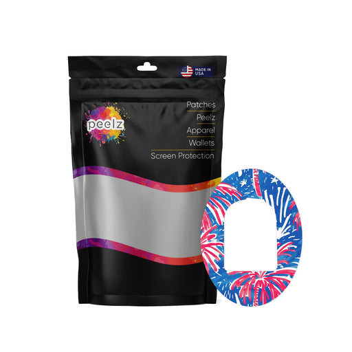 Peelz Watercolor Fireworks Pod Patch Tape - Pump Peelz Patch Medical Tape White Smoke 12-Pack (Set of 12 Patches),4-Pack (Set of 4 Patches)