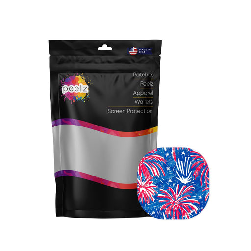 Peelz Watercolor Fireworks Overpatch Tape - Pump Peelz Patch Medical Tape White Smoke 12-Pack (Set of 12 Patches),4-Pack (Set of 4 Patches),1-Single (One Patch)