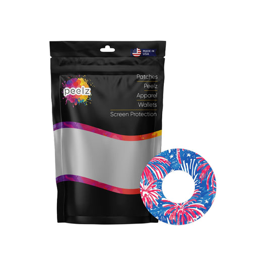 Peelz Watercolor Fireworks Patch Freestyle Libre 2 Patch Tape - Pump Peelz Patch Medical Tape White Smoke 12-Pack Libre 2 (Set of 12 Patches),4-Pack Libre 2 (Set of 4 Patches)