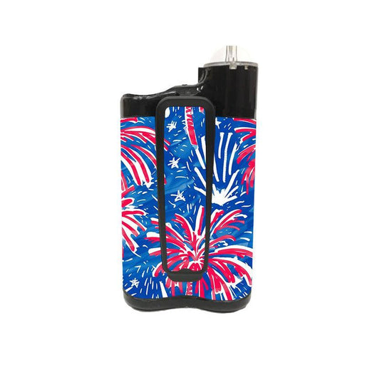 Peelz Watercolor Fireworks for Medtronic MiniMed 770G & 780G Peelz/Stickers White Smoke Whole System Peelz (front back + clip),Front Peelz,Back and Clip Peelz