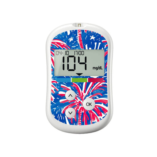 Peelz Watercolor Fireworks for OneTouch Verio Flex Glucometer Peelz/Stickers White Smoke