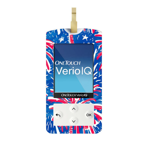 Peelz Watercolor Fireworks for OneTouch Verio IQ Glucometer Peelz/Stickers White Smoke