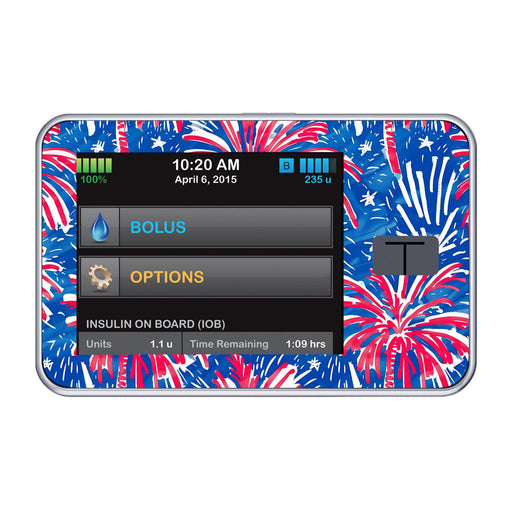 Peelz Watercolor Fireworks for Tandem t:slim Peelz/Stickers Black