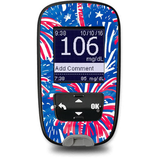 Peelz Watercolor Fireworks for the Accu-Chek Guide Glucometer Peelz/Stickers White Smoke