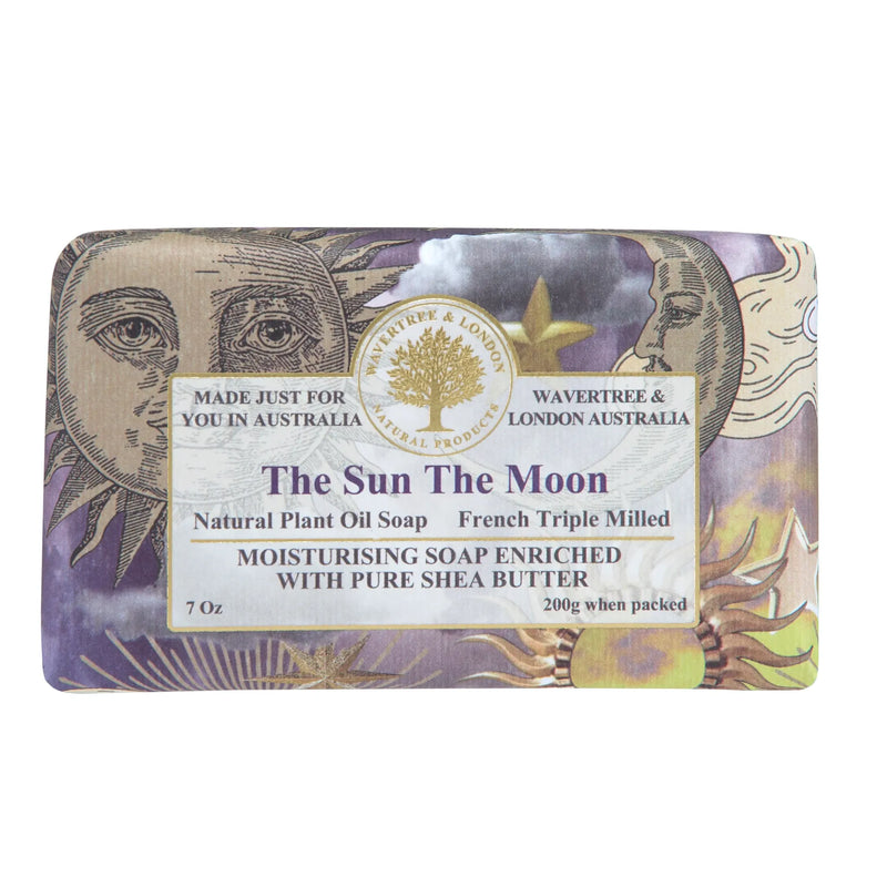 Wavertree & London The Sun & The Moon Artisan Soap Bars 7 oz Bar Soap Light Gray
