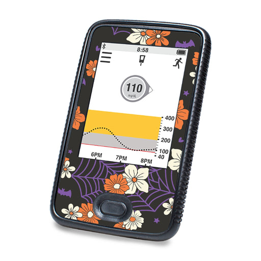 Peelz Webbed Flowers DEXCOM G6 Touchscreen Receiver Peelz/Stickers White Smoke