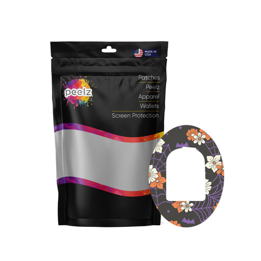 Peelz Webbed Flowers Pod Patch Tape - Pump Peelz Patch Medical Tape White Smoke 12-Pack (Set of 12 Patches),4-Pack (Set of 4 Patches)