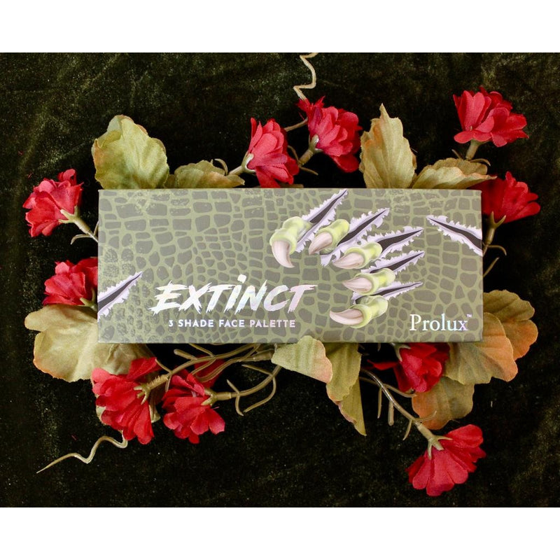 Prolux Cosmetics Extinct Face Palette Blush, Bronzer, Highlighter Black