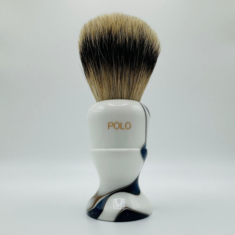 Simpsons Simpson LE Polo 12 Best Badger Sapphire Candy Shaving Brush Shaving Brush Gray