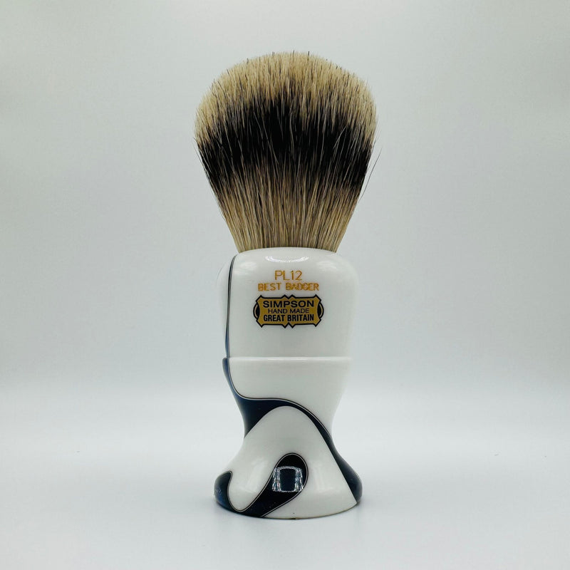Simpsons Simpson LE Polo 12 Best Badger Sapphire Candy Shaving Brush Shaving Brush Gray