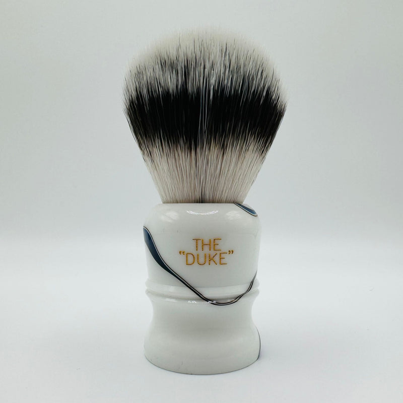 Simpsons Simpson LE Duke 3 Sovereign Synthetic Fibre Sapphire Candy Shaving Brush Shaving Brush Light Gray