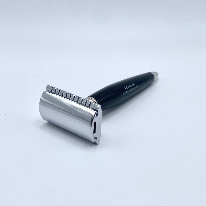 Simpsons Simpson SR1 Double Edge Safety Razor Faux Ebony Safety Razor Lavender