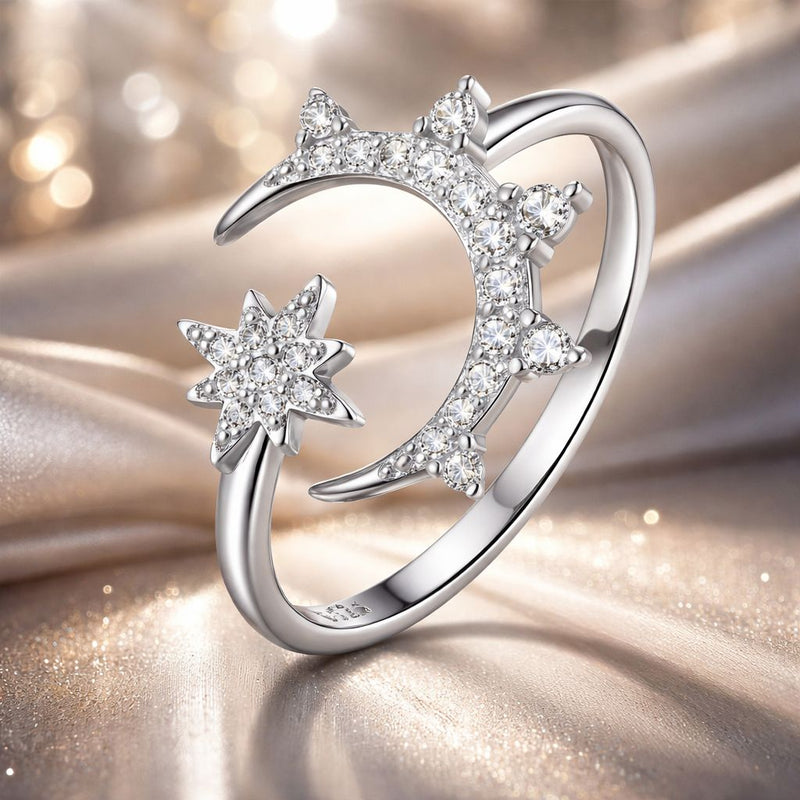 Bids.com 925 Sterling Silver Pavé Setting CZ Ring Rings Gray