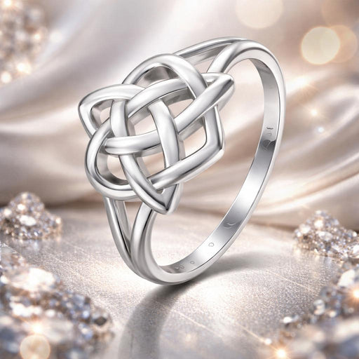 Bids.com 925 Sterling Silver Ring Size 6.0 with Platinum Plating Rings Gray 6,7,8