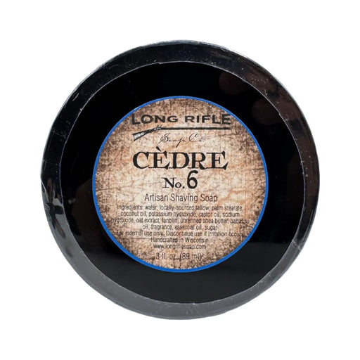 Long Rifle Soap Co. Long Rifle Soap Co. Cedre No.6 Shaving Collection Shaving Set White Smoke Container Pour Shaving Soap 3 oz