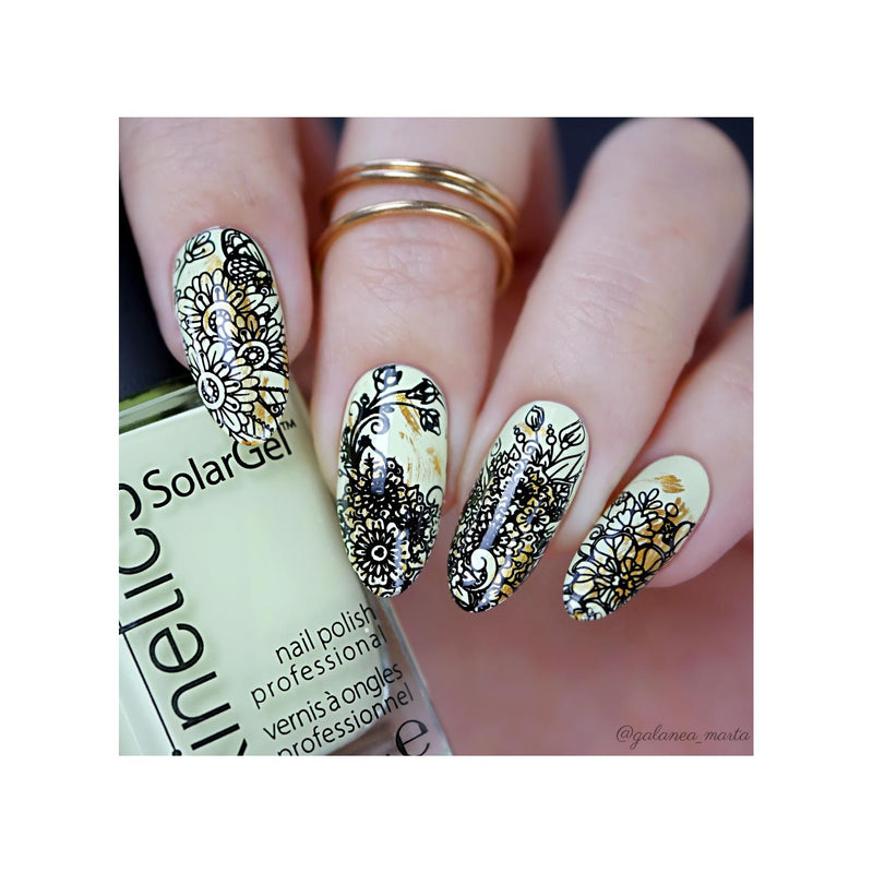 UberChic Beauty Whimsical By Nature-01 Stamping Plate Dark Gray