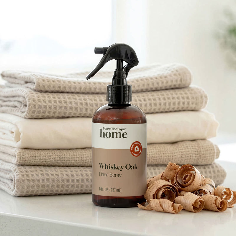 Plant Therapy Whiskey Oak Linen Spray Household White Smoke 8 oz