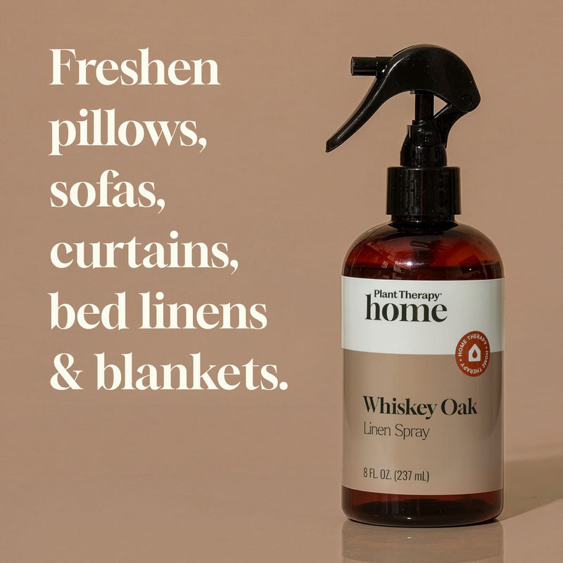Plant Therapy Whiskey Oak Linen Spray Household Rosy Brown 8 oz